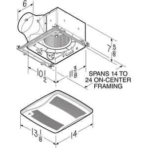 Hot Sale 👍 Broan Ultra Green™ 110 CFM Bathroom Exhaust Fan in White 😀 5 Hot Sale 👍 Broan Ultra Green™ 110 CFM Bathroom Exhaust Fan in White 😀 - Image 3