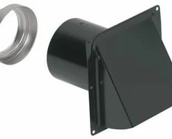 Hot Sale 🌟 Broan 7-3/4 x 6-1/2 x 4 in. Wall Vent in Black Steel 😀