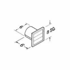 Promo ⌛ Broan 5-1/2 x 9 x 6 in. Wall Vent in Natural Aluminum Steel ❤️