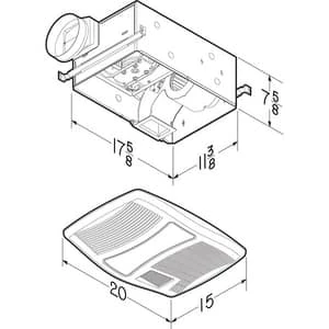 Budget β€οΈ Broan QTXN Series California Energy Commission Registered 110 QUIET Exhaust Heater FAN With Light π 5 Budget β€οΈ Broan QTXN Series California Energy Commission Registered 110 QUIET Exhaust Heater FAN With Light π - Image 3